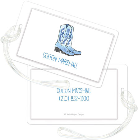 Luggage/ID Tags by Kelly Hughes Designs (Cowboy Boots)