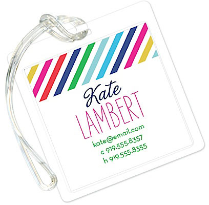 Luggage/ID Tags by Modern Posh - Navy Stripe Luggage/ID Tags by Modern Posh - Navy Stripe
