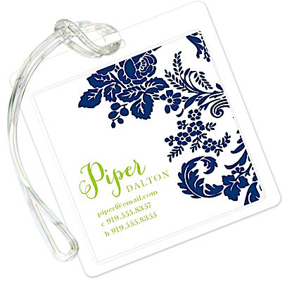 Luggage/ID Tags by Modern Posh - Navy Flourish Posh