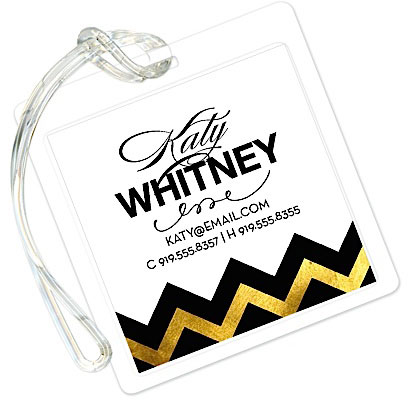 Luggage/ID Tags by Modern Posh - Gold Sophisticated Posh