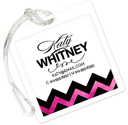 Luggage/ID Tags by Modern Posh - Pink Sophisticated Posh