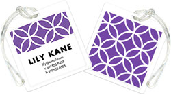 Luggage/ID Tags by Modern Posh - Lattice Posh Lilac