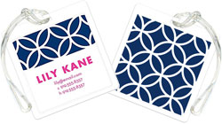 Luggage/ID Tags by Modern Posh - Lattice Posh Navy