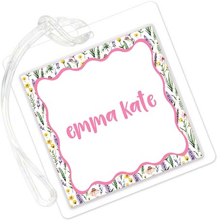 Luggage/ID Tags by PicMe Prints (Floral Whimsy Bubblegum) Luggage/ID Tags by PicMe Prints (Floral Whimsy Bubblegum)
