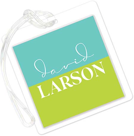 Luggage/ID Tags by PicMe Prints (Colorblock Turquoise - Chartreuse) Luggage/ID Tags by PicMe Prints (Colorblock Turquoise - Chartreuse)