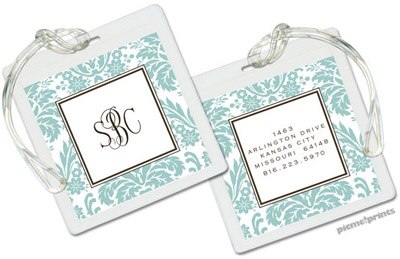 PicMe Prints - Luggage/ID Tags - Damask Robin's Egg