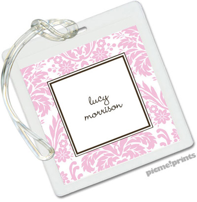 PicMe Prints - Luggage/ID Tags - Damask Pink