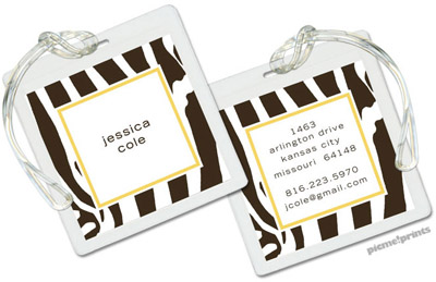 Luggage/ID Tags by PicMe Prints (Contemporary Zebra Wheat) Luggage/ID Tags by PicMe Prints (Contemporary Zebra Wheat)