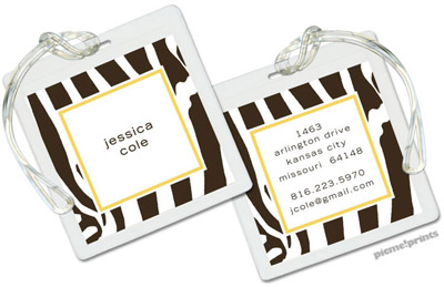 PicMe Prints - Luggage/ID Tags - Contemporary Zebra Wheat