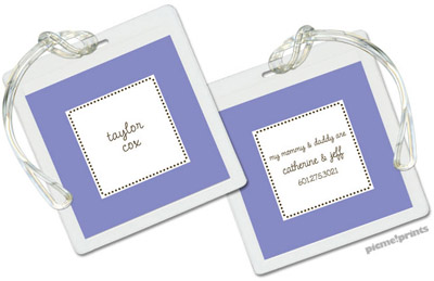 Luggage/ID Tags by PicMe Prints (Tiny Beads Periwinkle - Square) Luggage/ID Tags by PicMe Prints (Tiny Beads Periwinkle - Square)