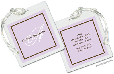 Luggage/ID Tags by PicMe Prints (Fine Lines Lavender) Luggage/ID Tags by PicMe Prints (Fine Lines Lavender)