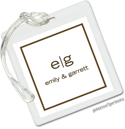 PicMe Prints - Luggage/ID Tags - Fine Lines White