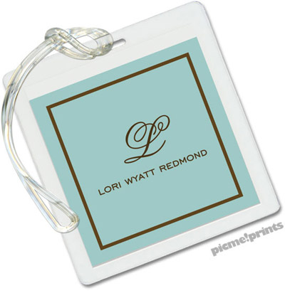 PicMe Prints - Luggage/ID Tags - Fine Lines Robin's Egg