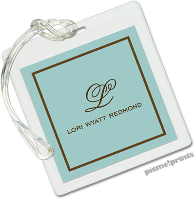 Luggage/ID Tags by PicMe Prints (Fine Lines Robin's Egg) Luggage/ID Tags by PicMe Prints (Fine Lines Robin's Egg)