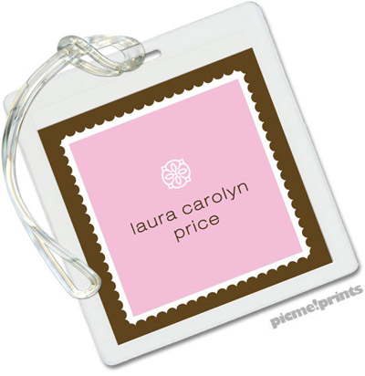 Luggage/ID Tags by PicMe Prints (Scalloped Border Pink)