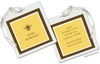 PicMe Prints - Luggage/ID Tags - Scalloped Border Wheat