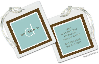 PicMe Prints - Luggage/ID Tags - Scalloped Border Robin's Egg