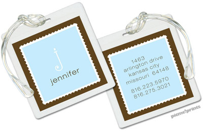 PicMe Prints - Luggage/ID Tags - Scalloped Border Powder