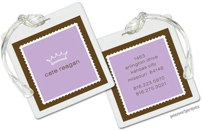 PicMe Prints - Luggage/ID Tags - Scalloped Border Grape