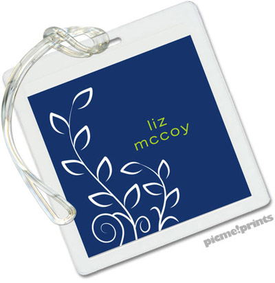 Luggage/ID Tags by PicMe Prints (Trailing Vine Navy) Luggage/ID Tags by PicMe Prints (Trailing Vine Navy)