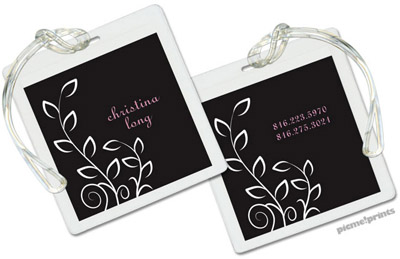 Luggage/ID Tags by PicMe Prints (Trailing Vine Black) Luggage/ID Tags by PicMe Prints (Trailing Vine Black)