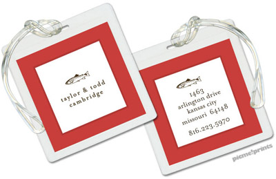 PicMe Prints - Luggage/ID Tags - Seaglass Paprika (Square)