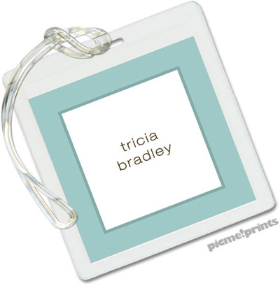 Luggage/ID Tags by PicMe Prints (Seaglass Robin's Egg - Square)