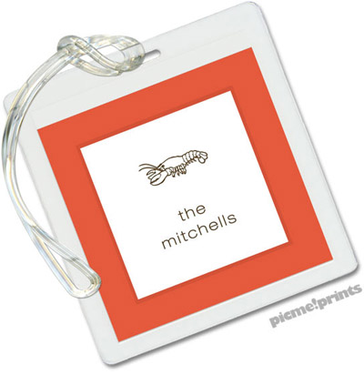 PicMe Prints - Luggage/ID Tags - Seaglass Coral (Square)