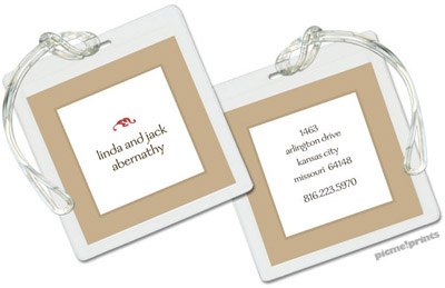 Luggage/ID Tags by PicMe Prints (Seaglass Tan - Square)