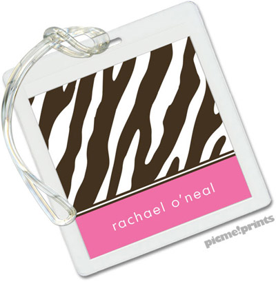 PicMe Prints - Luggage/ID Tags - Espresso Zebra Bubblegum