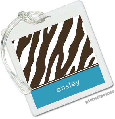 Luggage/ID Tags by PicMe Prints (Espresso Zebra Peacock) Luggage/ID Tags by PicMe Prints (Espresso Zebra Peacock)