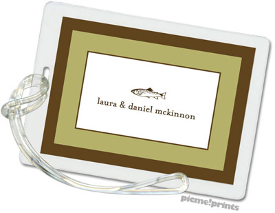 PicMe Prints - Luggage/ID Tags - Chocolate Border Moss (Rectangle)