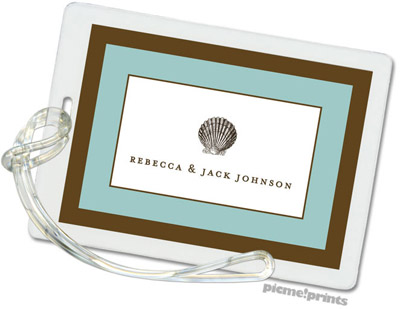 Luggage/ID Tags by PicMe Prints (Chocolate Border Robin's Egg - Rectangle) Luggage/ID Tags by PicMe Prints (Chocolate Border Robin's Egg - Rectangle)