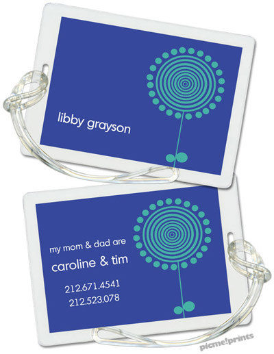 Luggage/ID Tags by PicMe Prints (Lollies Cobalt)