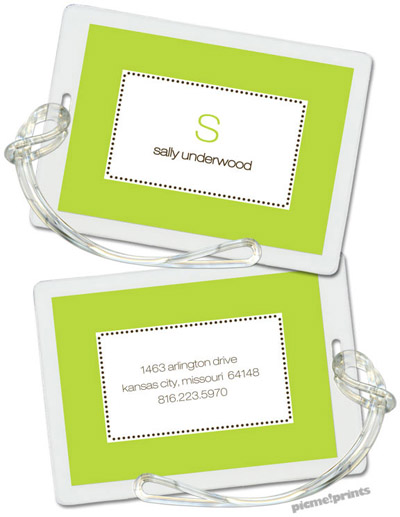 Luggage/ID Tags by PicMe Prints (Tiny Beads Chartreuse - Rectangle) Luggage/ID Tags by PicMe Prints (Tiny Beads Chartreuse - Rectangle)