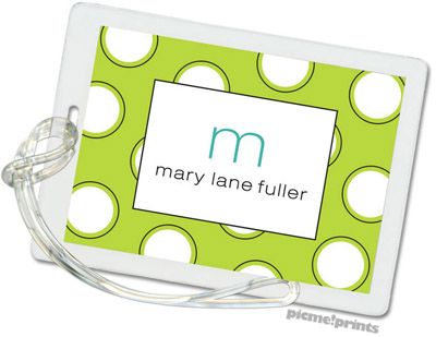 Luggage/ID Tags by PicMe Prints (Big Ol' Dots Chartreuse) Luggage/ID Tags by PicMe Prints (Big Ol' Dots Chartreuse)