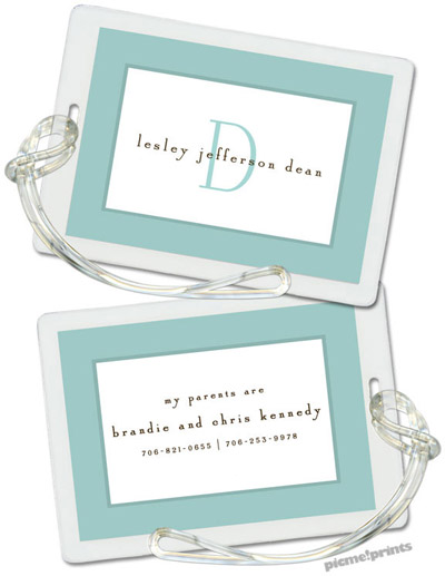 Luggage/ID Tags by PicMe Prints (Seaglass Robin's Egg - Rectangle)