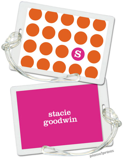 Luggage/ID Tags by PicMe Prints (On The Spot Tangerine/Hot Pink) Luggage/ID Tags by PicMe Prints (On The Spot Tangerine/Hot Pink)