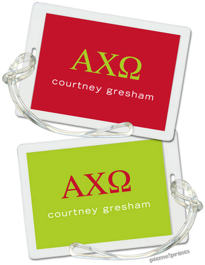 Luggage/ID Tags by PicMe Prints (Solid Poppy/Chartreuse) Luggage/ID Tags by PicMe Prints (Solid Poppy/Chartreuse)