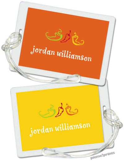 Luggage/ID Tags by PicMe Prints (Solid Tangerine/Sunshine) Luggage/ID Tags by PicMe Prints (Solid Tangerine/Sunshine)