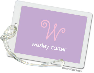 Luggage/ID Tags by PicMe Prints (Solid Lavender/Lavender)