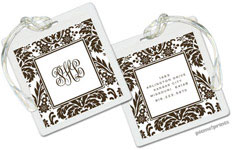 PicMe Prints - Luggage/ID Tags - Damask Espresso