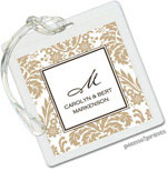 Luggage/ID Tags by PicMe Prints (Damask Tan)