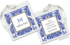 Luggage/ID Tags by PicMe Prints (Damask Cobalt)