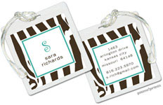 PicMe Prints - Luggage/ID Tags - Contemporary Zebra Turquoise