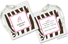 PicMe Prints - Luggage/ID Tags - Contemporary Zebra Bubblegum