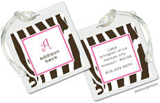 Luggage/ID Tags by PicMe Prints (Contemporary Zebra Bubblegum)