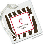 PicMe Prints - Luggage/ID Tags - Contemporary Zebra Poppy