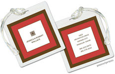 Luggage/ID Tags by PicMe Prints (Chocolate Border Paprika - Square)