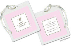 PicMe Prints - Luggage/ID Tags - Tiny Beads Baby Pink (Square)